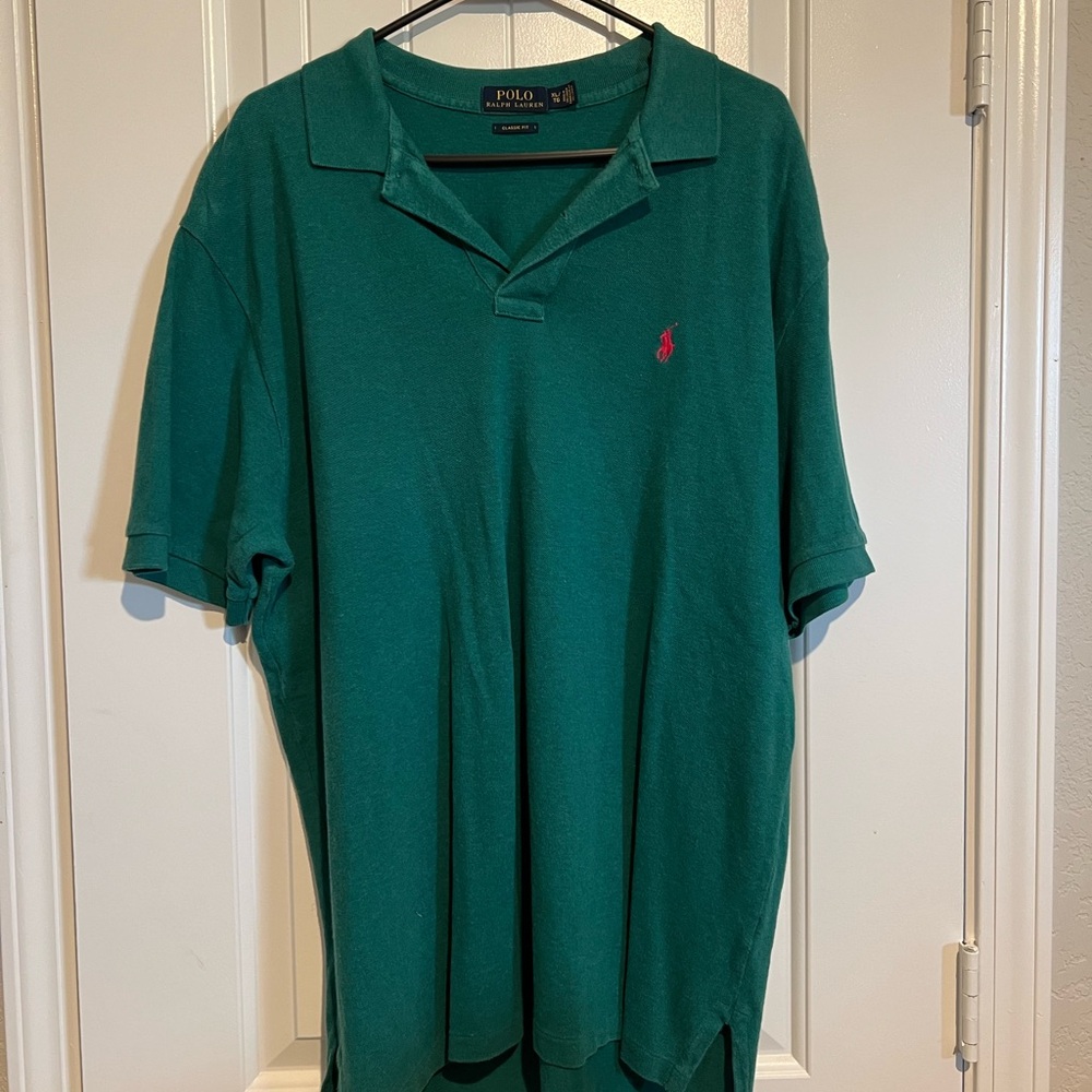 Ralph Lauren Men's Teal Polo Shirt